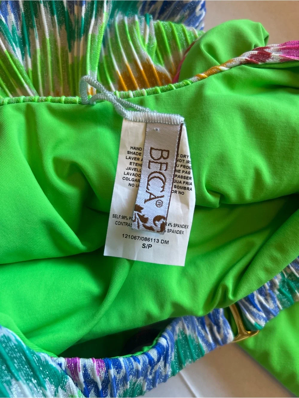Becca Rio One Piece Swimsuit Size S